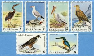 GREKLAND 1979 M1372-7** fåglar 6 kpl