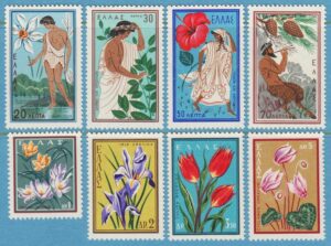 GREKLAND 1958 M681-8** blommor 8 kpl