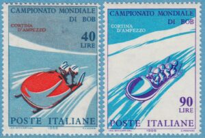 ITALIEN 1966 M1196-7** bobsleigh 2 kpl