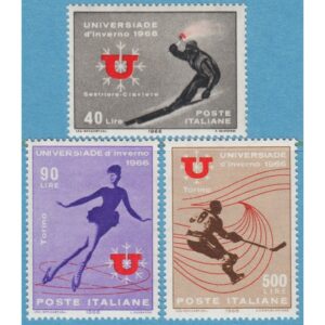 ITALIEN 1966 M1198-0** vintersport 3 kpl