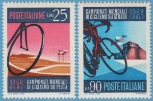 ITALIEN 1968 M1278-9** cykeltävling 2 kpl
