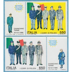 ITALIEN 1986 M1973-4Zf** polisen 2 kpl