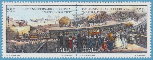ITALIEN 1989 M2095-6** järnväg 2 kpl