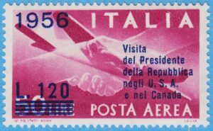 ITALIEN 1956 M962** presidentvisit 1 kpl
