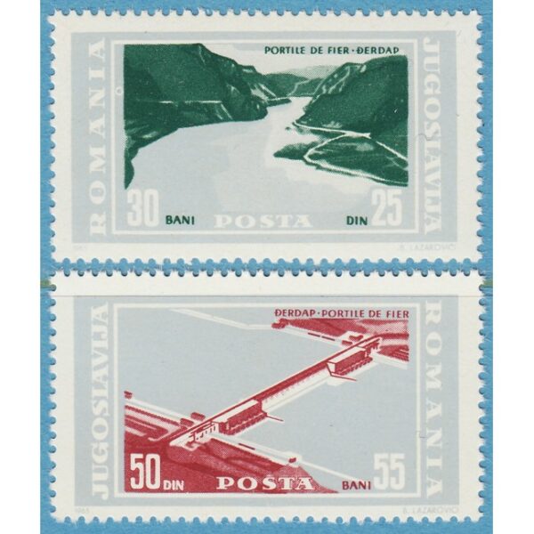 JUGOSLAVIEN 1965 M1114-5** vattenkraft 2 kpl -   Gällde både i Rumänien och Jugoslavien
