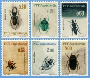 JUGOSLAVIEN 1966 M1158-63** insekter 6 kpl