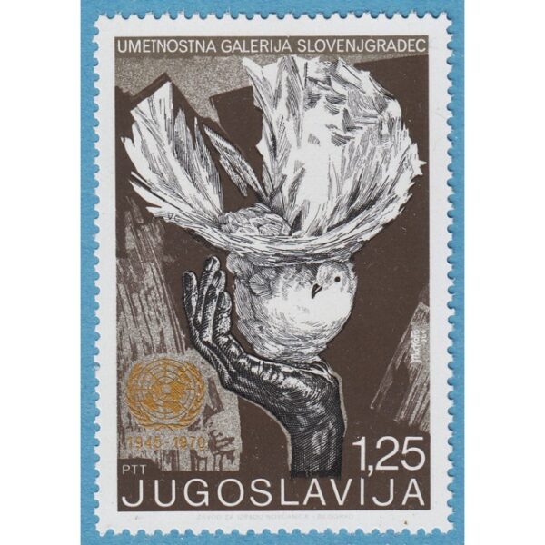 JUGOSLAVIEN 1970 M1399** FN - hand med duva 1 kpl