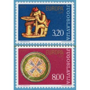 JUGOSLAVIEN 1976 M1635-6** Europa Cept – konsthantverk 2 kpl