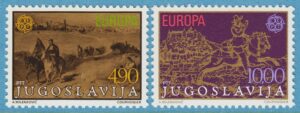 JUGOSLAVIEN 1979 M1787-8** Europa Cept – postryttare 2 kpl