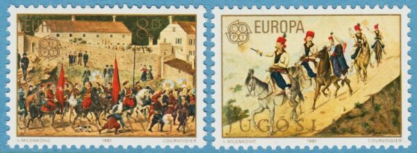 JUGOSLAVIEN 1981 M1883-4** Europa Cept - konst 2 kpl