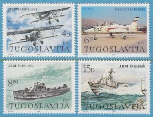 JUGOSLAVIEN 1982 M1939-42** flygvapnet – marinen 4 kpl