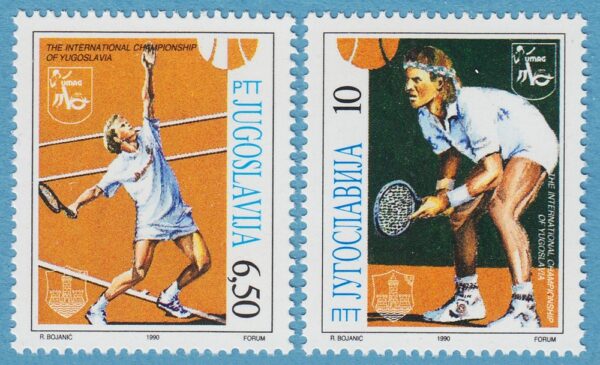 JUGOSLAVIEN 1990 M2419-20** tennis 2 kpl