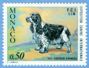 MONACO 1971 M1012** cocker spaniel 1 kpl