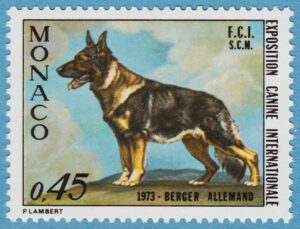 MONACO 1973 M1078** schäferhund 1 kpl