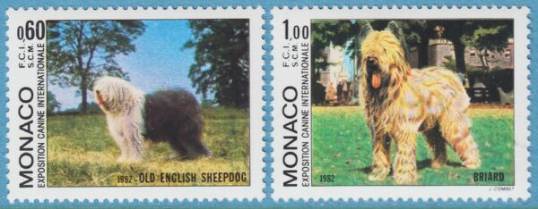 MONACO 1982 M1533-4** hundar 2 kpl