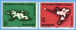 SAN MARINO 1964 M824-5** baseboll 2 kpl