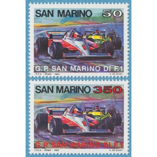 SAN MARINO 1983 M1282-3** biltävling 2 kpl