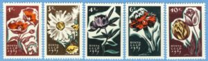 SOVJETUNIONEN 1965 M3046-50** blommor 5 kpl