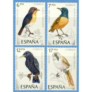 SPANIEN 1985 M2704-7** fåglar 4 kpl