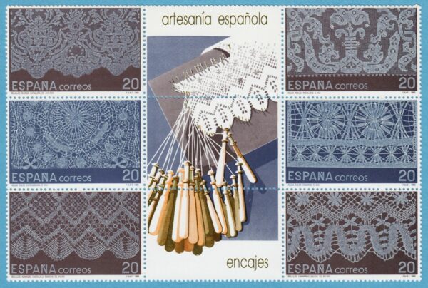 SPANIEN 1989 M2895-0** spetsar - knyppling 6 kpl