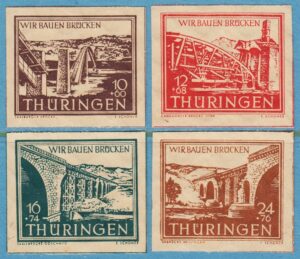 THURINGEN 1946 M112-5** broar 4 kpl