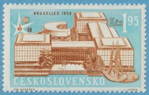 TJECKOSLOVAKIEN 1958 M1091** världsutställningen i Bryssel 1 kpl