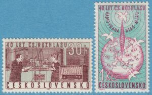 TJECKOSLOVAKIEN 1963 M1403-4** radio 2 kpl