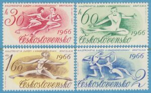 TJECKOSLOVAKIEN 1966 M1592-5** konståkning 4 kpl