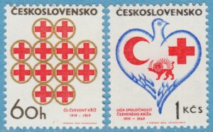TJECKOSLOVAKIEN 1969 M1851-2** Röda Korset 2 kpl