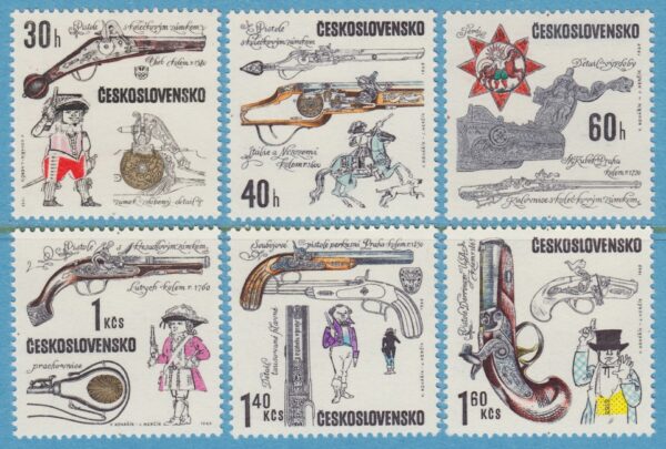 TJECKOSLOVAKIEN 1969 M1854-9** historiska vapen 6 kpl