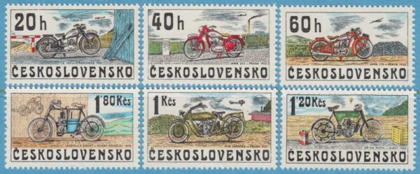 TJECKOSLOVAKIEN 1975 M2272-7** motorcyklar 6 kpl