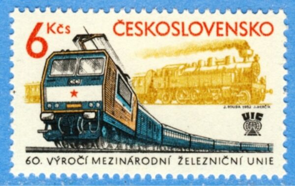 TJECKOSLOVAKIEN 1982 M2657** järnväg 1 kpl
