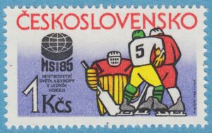 TJECKOSLOVAKIEN 1985 M2810** ishockey 1 kpl