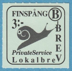 Lokalpost FINSPÅNG Nr 6 Variant 1 skada i snigeln 1998