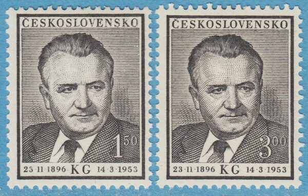 TJECKOSLOVAKIEN 1953 M793-4** Klement Gottwald 2 kpl