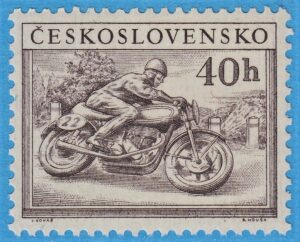 TJECKOSLOVAKIEN 1953 M824** motorcykelsport – enda i serien