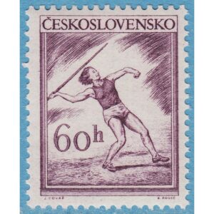 TJECKOSLOVAKIEN 1953 M825** spjut – enda med friidrott i serien