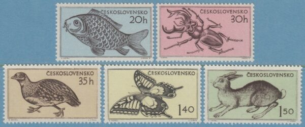 TJECKOSLOVAKIEN 1955 M925-9** djur 5 kpl