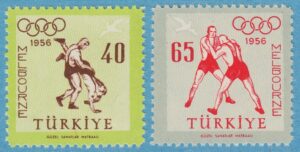 TURKIET 1956 M1490-1** brottning 2 kpl