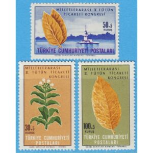 TURKIET 1965 M1958-60** tobakskongress 3 kpl