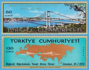 TURKIET 1970 M2161-2** Bosporenbron 2 kpl