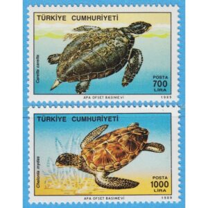 TURKIET 1989 M2871-2** sköldpaddor 2 kpl