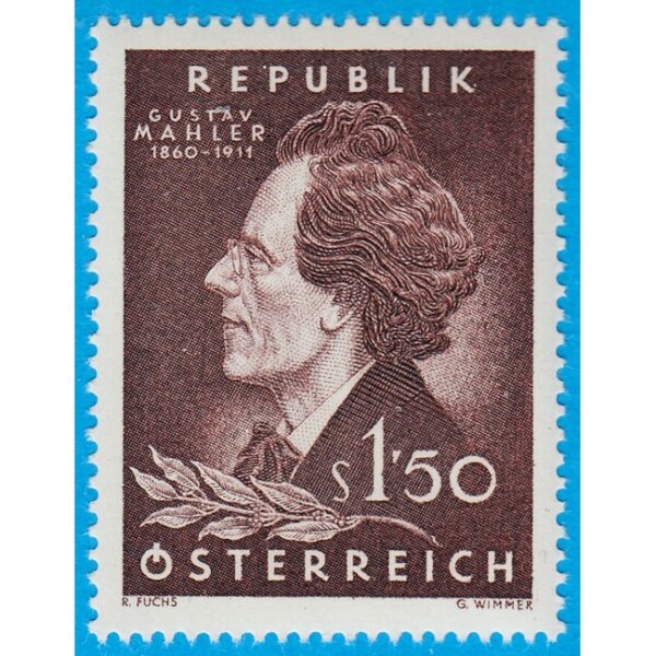 ÖSTERRIKE 1960 M1078** Gustav Mahler - kompositör 1 kpl