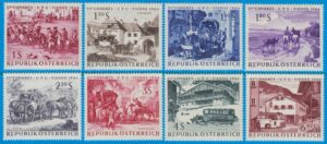 ÖSTERRIKE 1964 M1156-63** posttransport 8 kpl