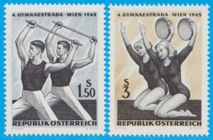ÖSTERRIKE 1965 M1190-1** gymnastik 2 kpl