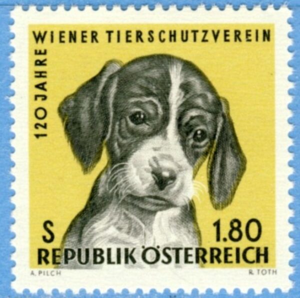 ÖSTERRIKE 1966 M1208** hundvalp 1 kpl