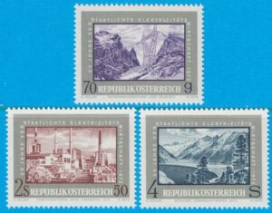 ÖSTERRIKE 1972 M1389-91** kraftindustri 3 kpl