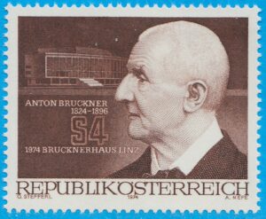ÖSTERRIKE 1974 M1443** Anton Bruckner – kompositör 1 kpl