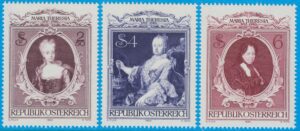 ÖSTERRIKE 1980 M1638-40** Maria Theresia 3 kpl