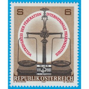 ÖSTERRIKE 1981 M1679** apoteksvåg 1 kpl